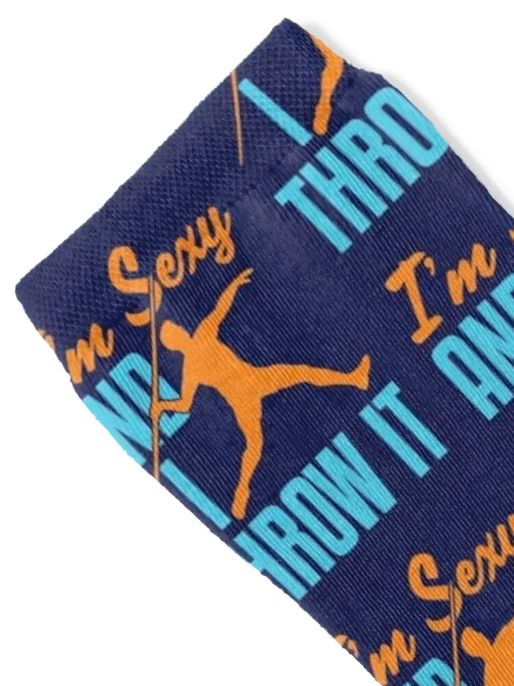 Javelin Thrower Funny I'm Sexy and I Throw It Socks cool set happy Socks Female Men's