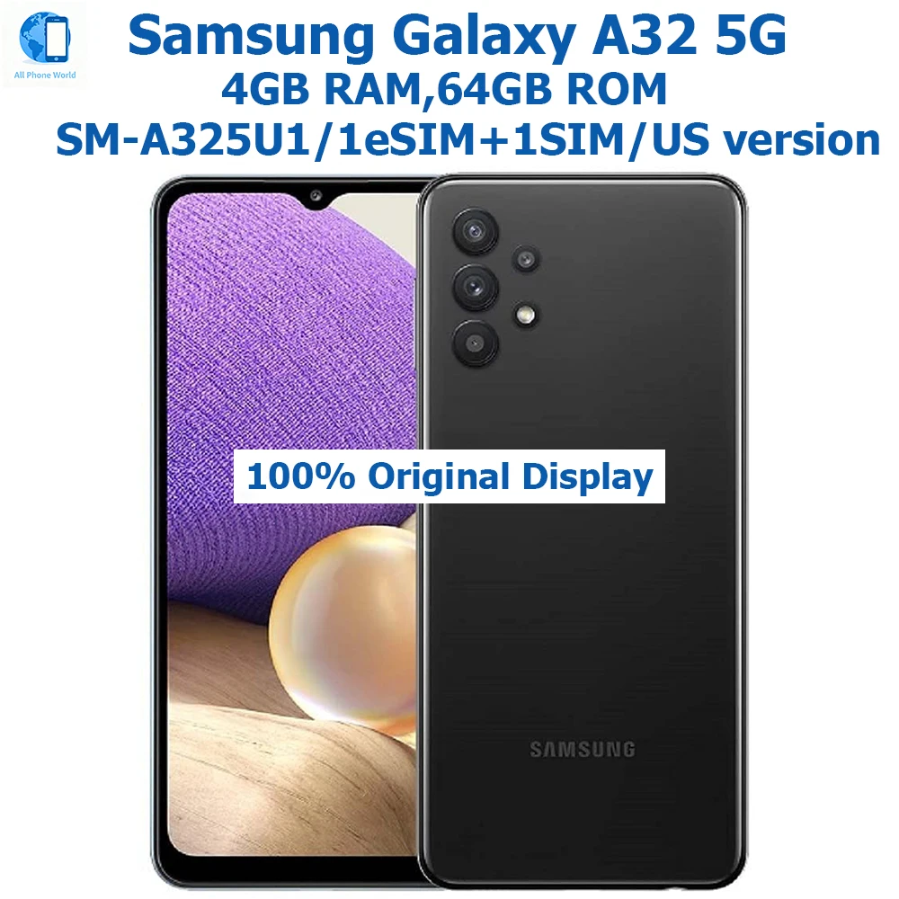 Samsung Galaxy A32 5G Smart Android Phone 6.5-inch A325U1 Snapdragon 5000mAh Four Camera 48MP NFC US Edition Original Unlock