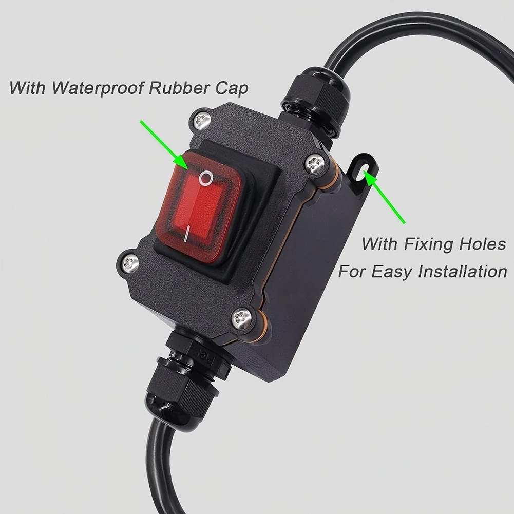 For SAE Connector Devices 12V Inline Power IP67 Inline Switch For Garden Lighting Waterproof Inline Power Switch view 6