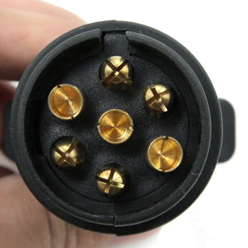 1PC 12V 7 Way Standard European Round Car Plug Connector Plastic 7 Pin Socket Plugs For Trailers RVs Car Accessories