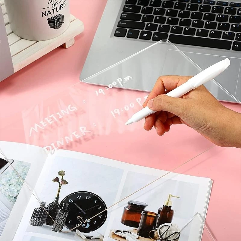W89C Acryl -memo tablet Wisbare bord whiteboard bureau decoratie voor het doen lijst