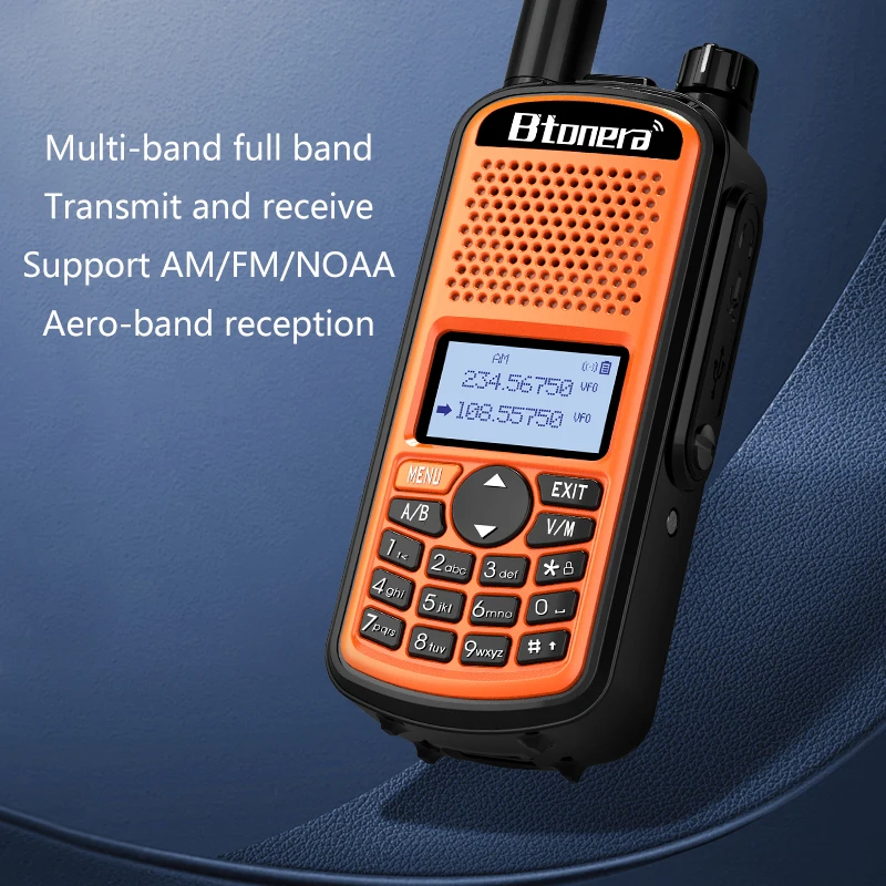 BTDX UV9D Full Band Ham Radio 999 Channel Air Band Two Way Radio USB-C Aviation NOAA Police Marine Amateur HT Scanner Roger