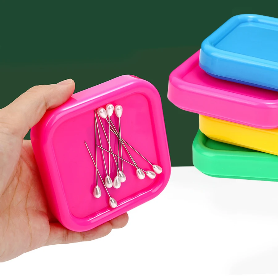 حامل إبرة مغناطيسي مع حقيبة تخزين دبابيس الخياطة للتطريز عبر الغرز DIY أداة المشاريع اليدوية