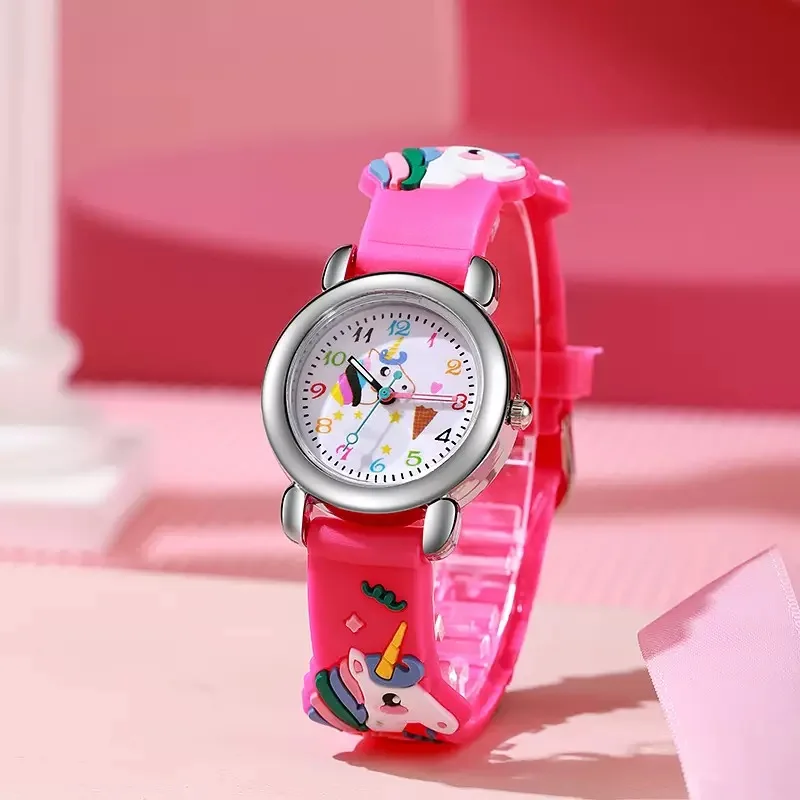 Cartoon Unicorn Children Watches Fashion Colorful boy gril Student and kid Watch Quartz Watch Electronic Watch birthday gift