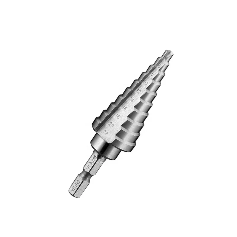 

High-Speed M35 Steel Hex Shank Step Drill Bit Spiral Tool Flute for Metal & Plastic 5mm HSS Carbide Used