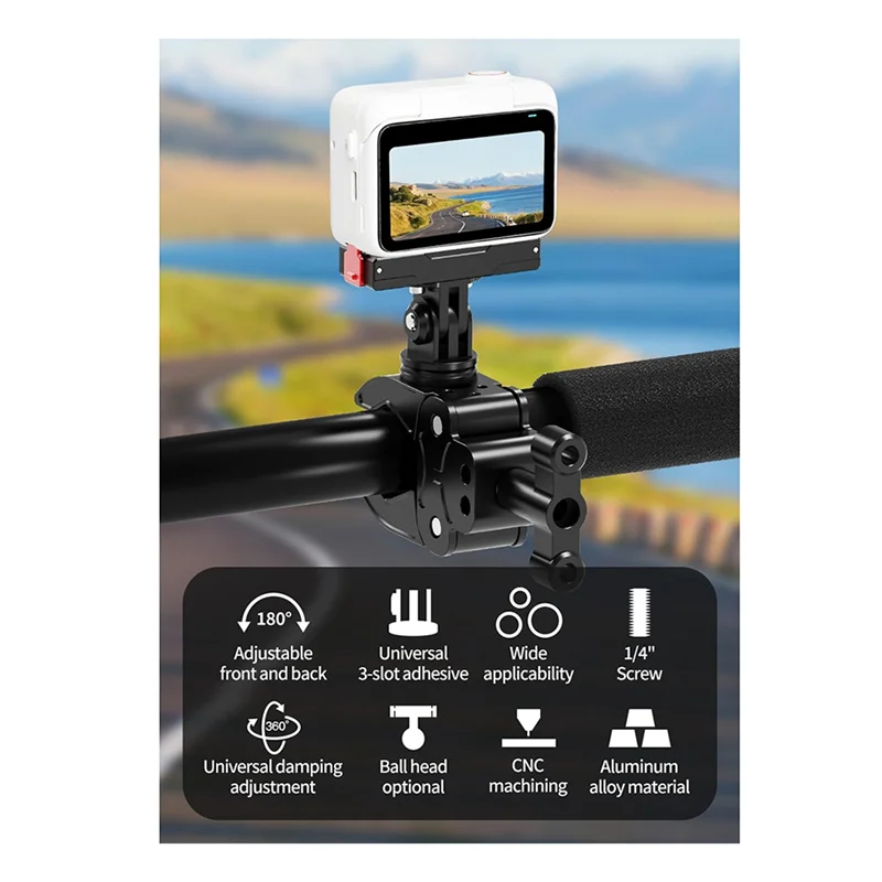 AA08-عالمي 3 بطاقات أمامية وخلفية 180 °   تعديل سوبر المشبك منصب الكاميرا المقود القطب أنبوب ترايبود حامل كاميرا مكتب