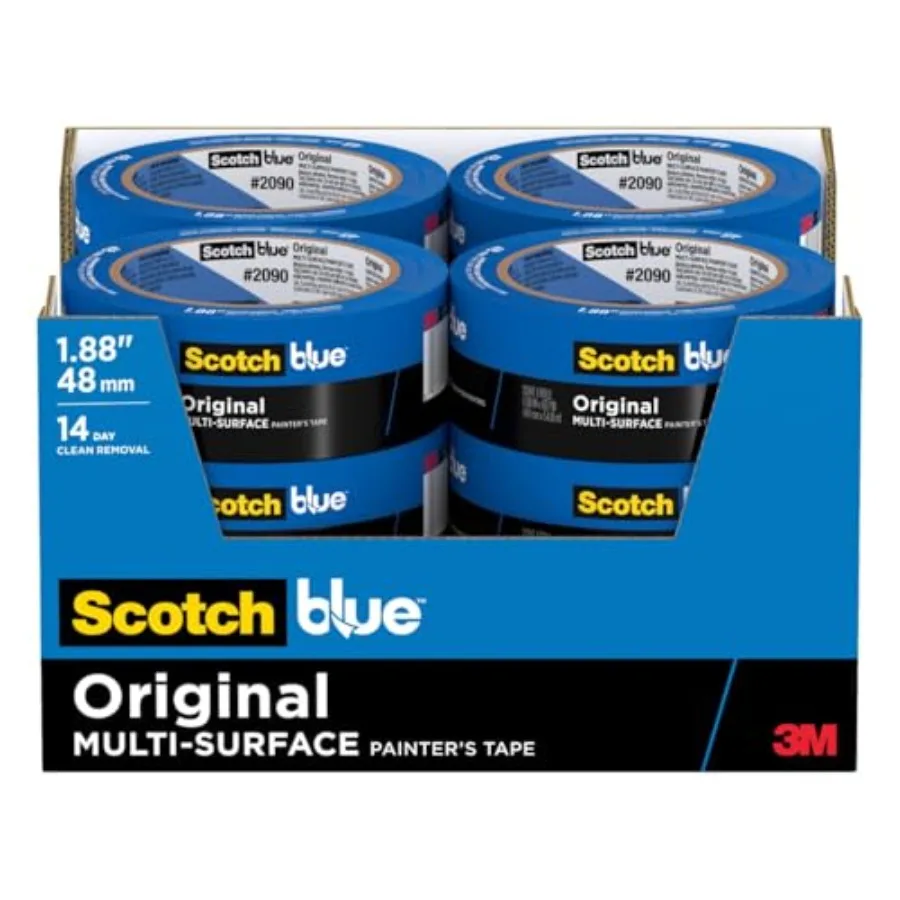 

ScotchBlue Original Multi-Surface Painter's Tape 1.88 Inches x 60 Yards 12 Rolls Blue Paint Tape Protects Surfaces and Removes