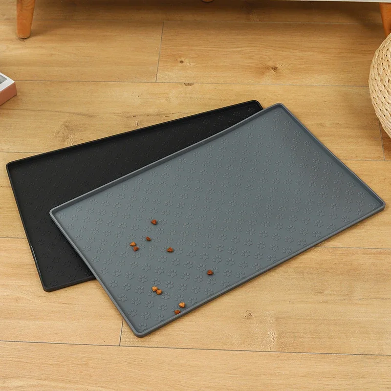 Waterproof Pet Placemat Cat Dog Food Mat Cat Feed Mat Dog Feeder Pad Cats Dogs Bowl Large food mat Drinking Water 60X80CM