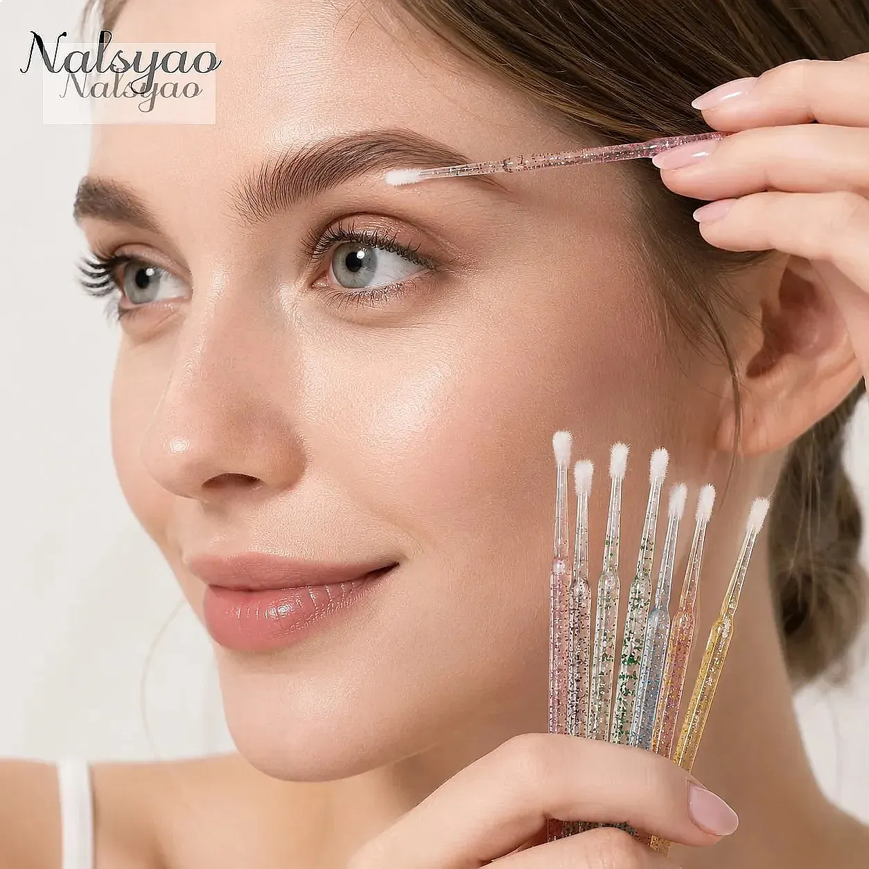 100/500Pc Crystal Micro Applicator Brush for Eyelash Extension Micro Cotton Swabs Lash Lift Mascara Wands