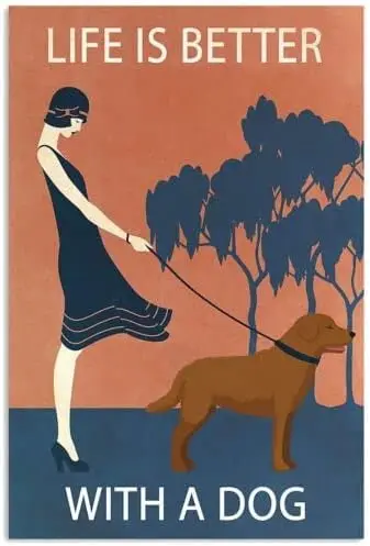 Vintage Metal Sign Life Is Better Better With A Dog Chesapeake Bay Retriever Metal Tin Sign Aluminum Sign For Home Coffee B sign