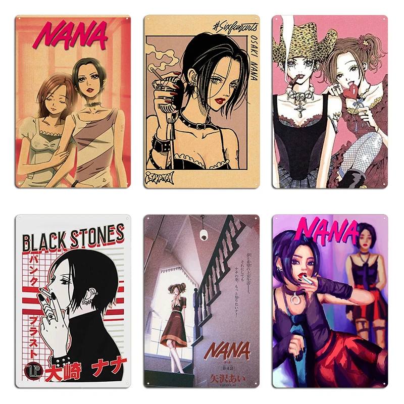 nana anime Inspired Anime Masterpiece NANA Osaki music Metal Create Wall Custom Club Plaques Tin Sign Poster