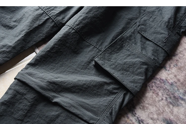 سراويل تسلق ناعمة للاستخدام الخارجي للرجال من Qui Dry Thin Workwear بناطيل كاجوال عصرية حضرية Sle صيفية خمسة أرباع L... #3