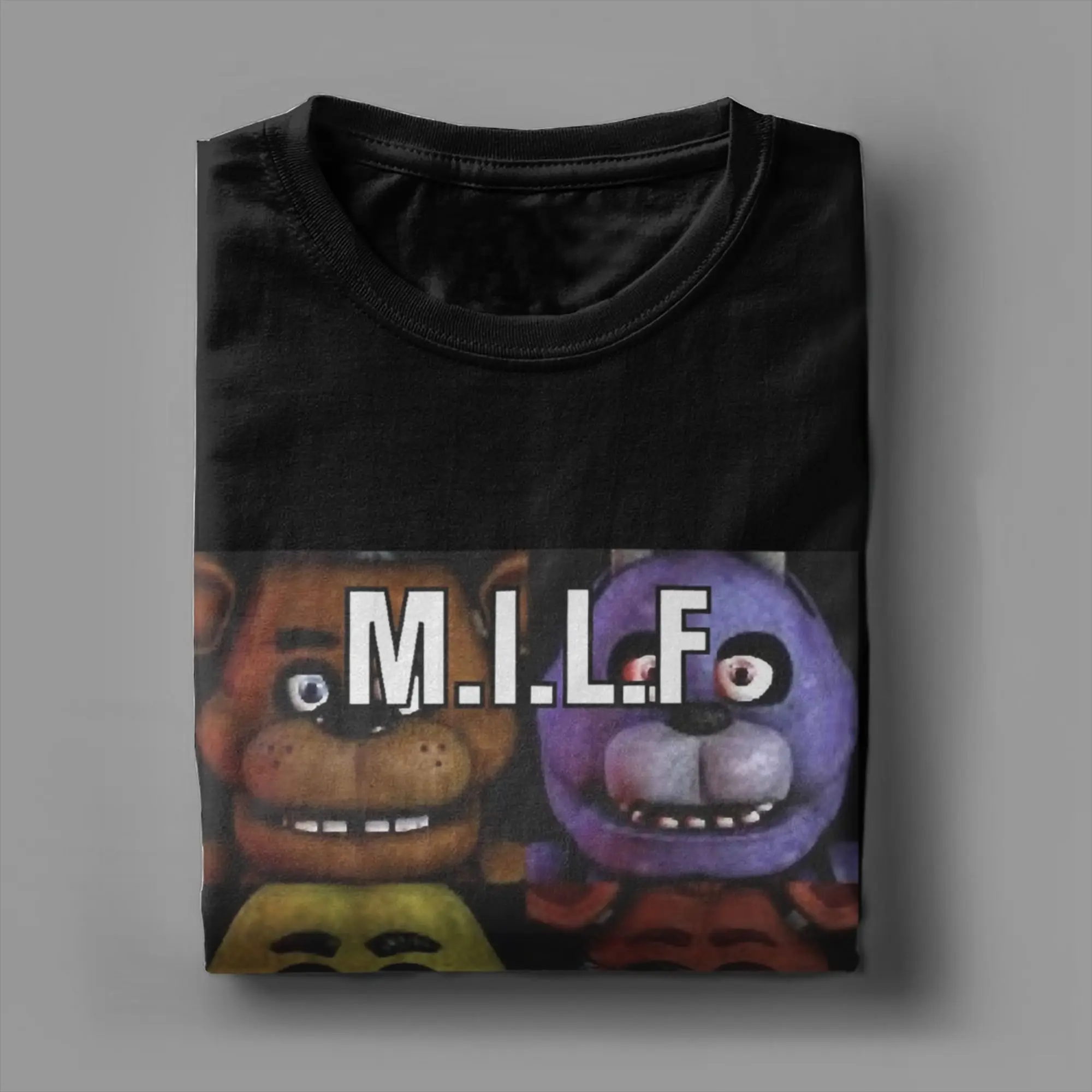 الفكاهة رجل أحب FNAF في فريدي تي شيرت للرجال طاقم الرقبة 100% القطن تي شيرت قصيرة الأكمام تيز حجم كبير الملابس