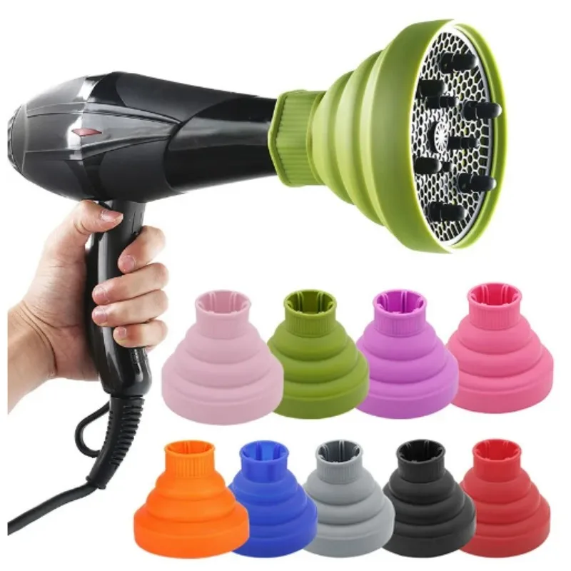 6 Colors Silicone Hairdryer Diffuser Cover Temperature Resistant Silica Foldable Hairdressing Curly Styling Hair Care Salon Tool