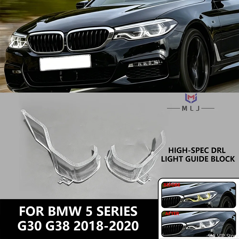

For BMW 5 Series G30 G38 2018-2020 High-end version LED DRL Light guide plate Light guide block Headlight Daytime Running Light