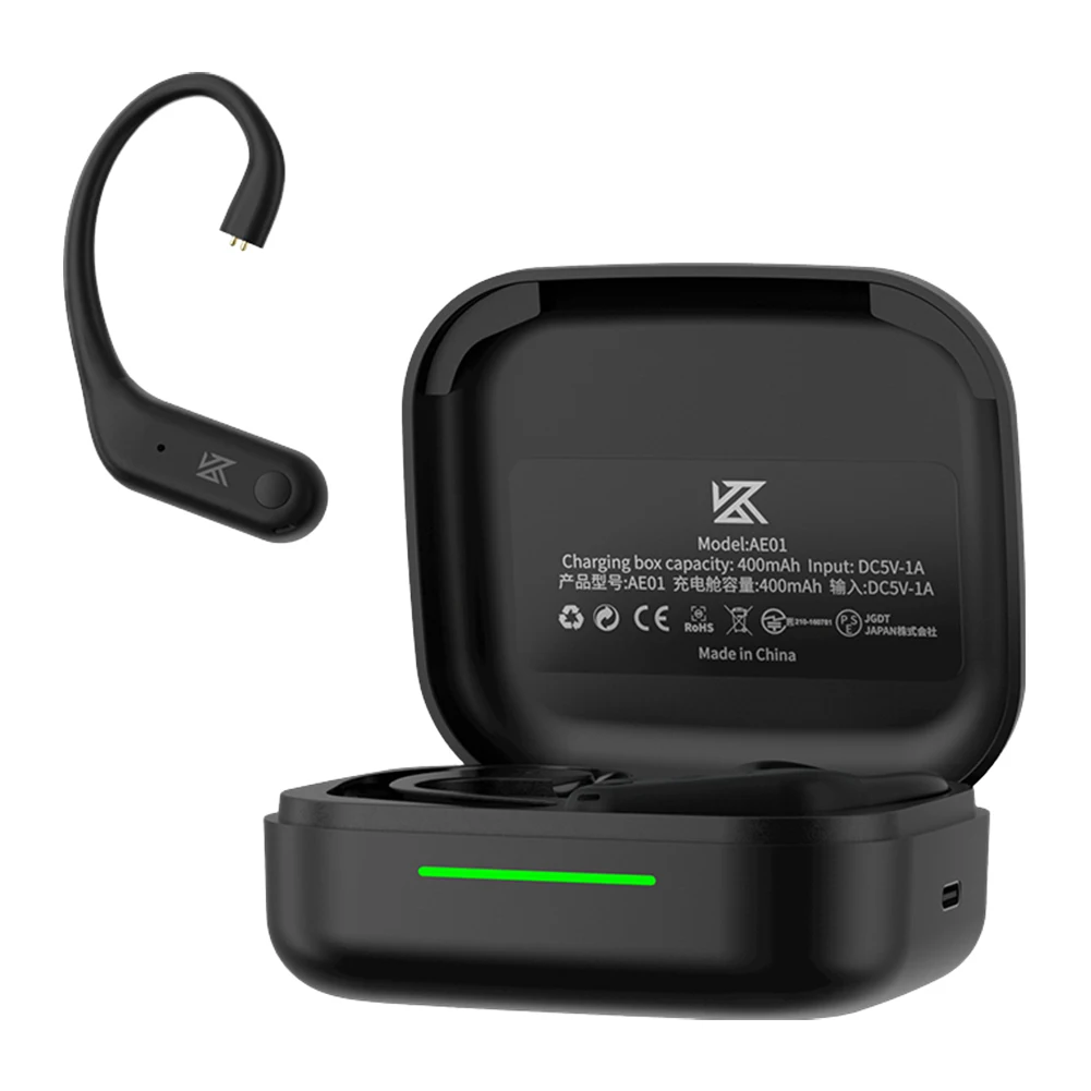 Wireless KZ AE01 Upgrade Cable Bluetooth 5.4 with Charging Case C-Pin Ear Hook Connector HIFI Music Earphone Wire Adapter Cable