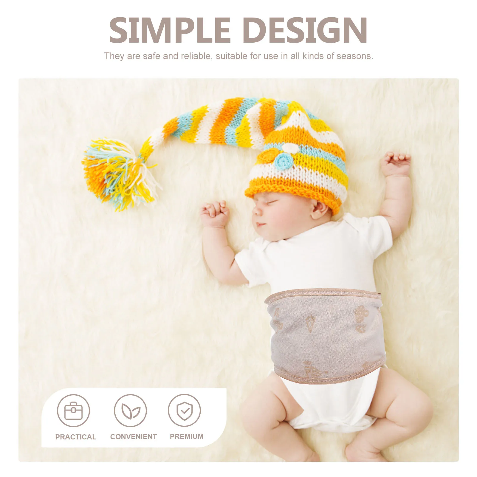 

3pcs Baby Belly Bands Soft Cotton Navel Belts Newborn Colored Infant Wraps Thick Warm Practical Durable Lightweight Breathable