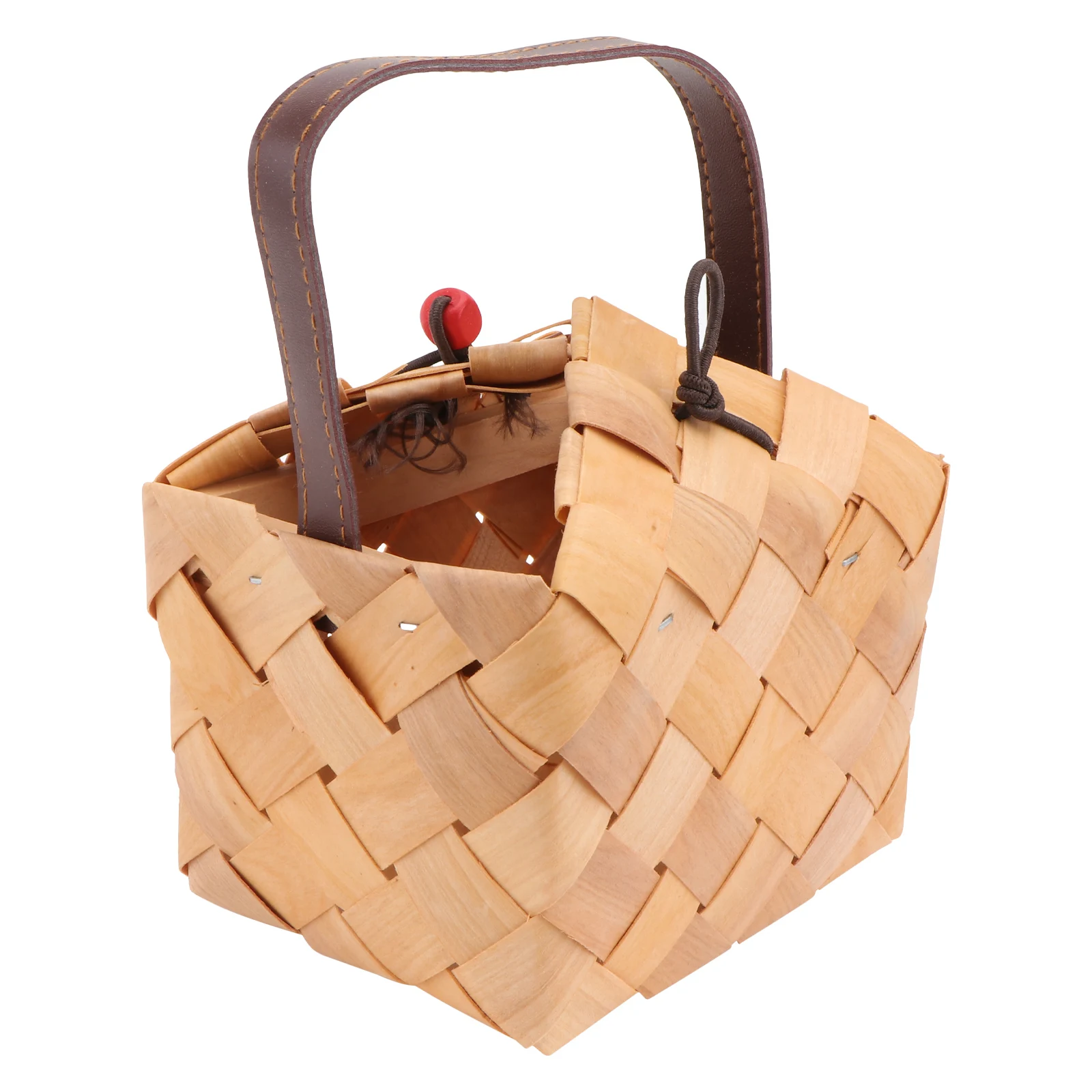 

H held Souvenir Basket Woven Storage Container Wicker Khaki Party Supply Gift Box Toy Holder Premium Material Unique