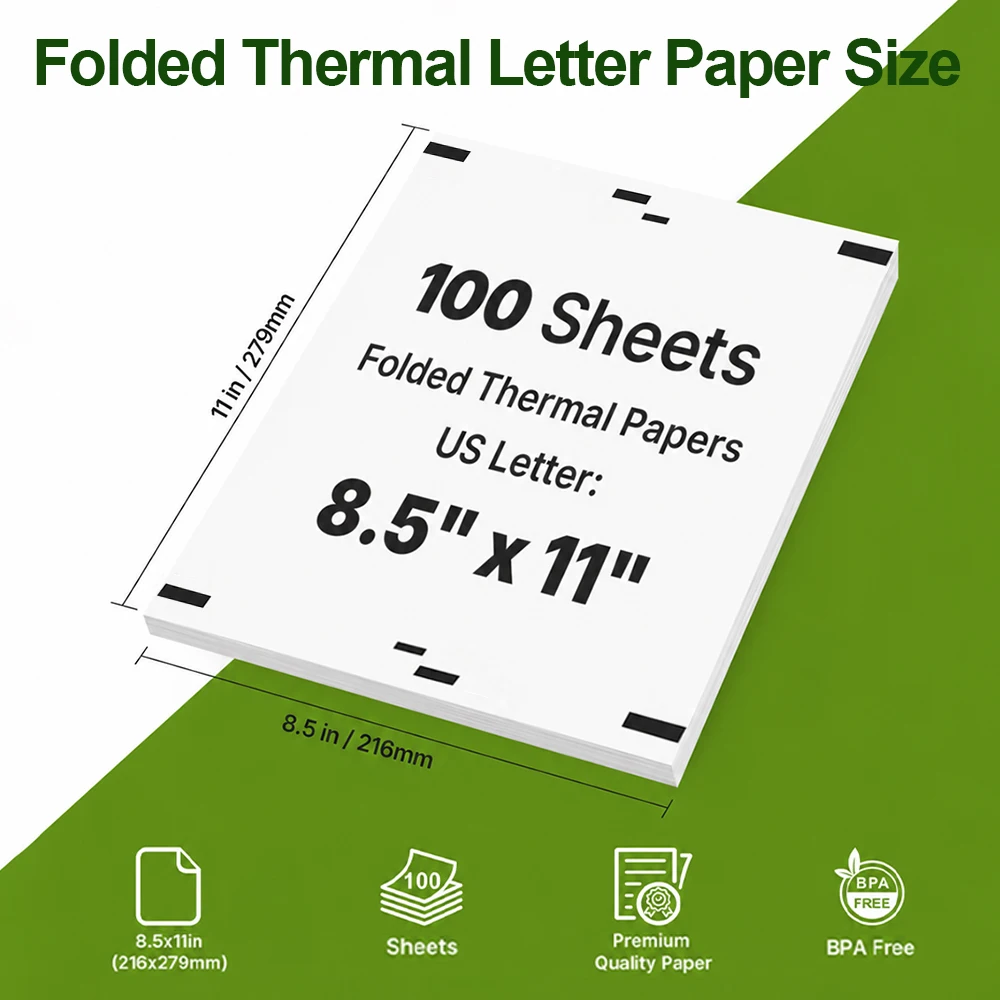 A4 Thermal Paper Printing Paper 210x30mm Quick-Drying Thermal Folded Paper For Office PDF Documents Photo For A4 Thermal Printer