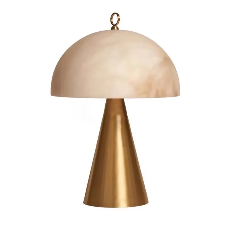 

Modern designer bedroom bedside lamp Spanish natural marble base flexible copper creative modern exhibition hall decoration