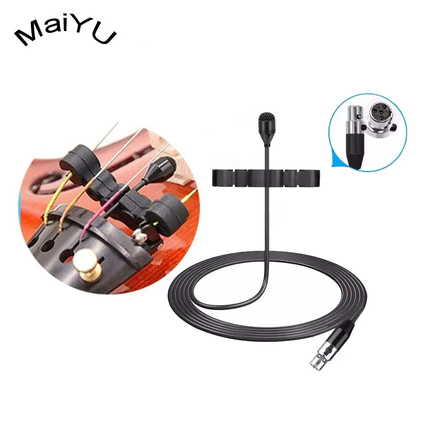 

MyYu Mini Wired Instrument Violin Microphone Musical Condenser Omnidirectional Pickup for Shure AKG Sennheiser Wireless Bodypack