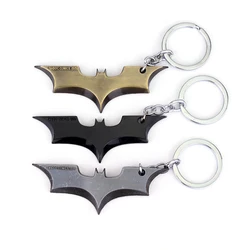Creative Bat Darts Metal Keychains Cosplay Props Film Television Works Peripheral Gifts Men Women Backpack Jewelry Accessories