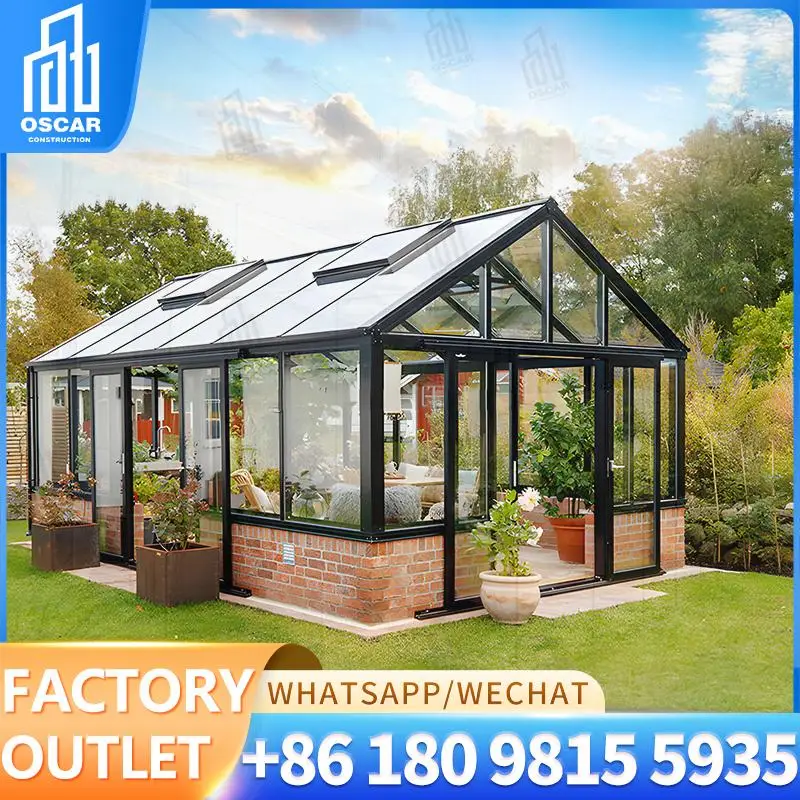 

High Quality Garden Glass Sunrooms Aluminium Garden House for Backyard Patio Balcony sunroom