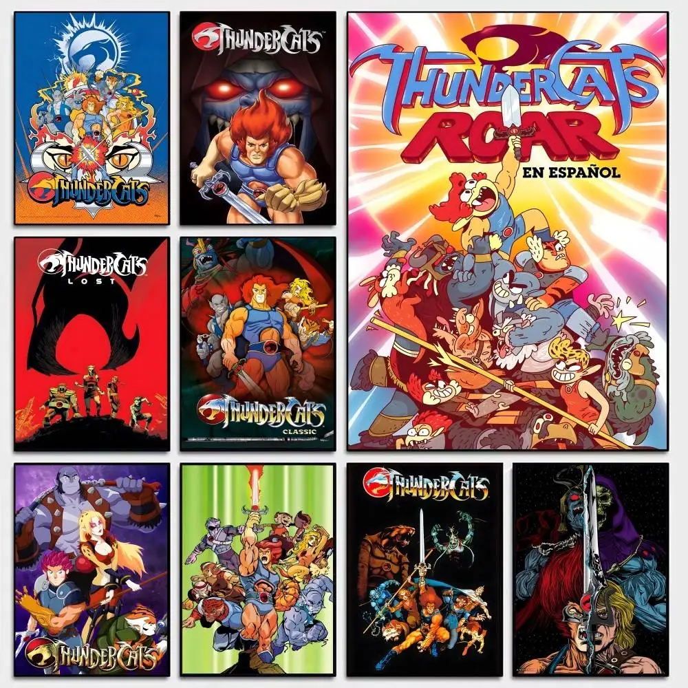 Retro T-ThunderCats-S Vintage Posters Sticky Vintage Room Home Bar Cafe Decor Kawaii Room Decor