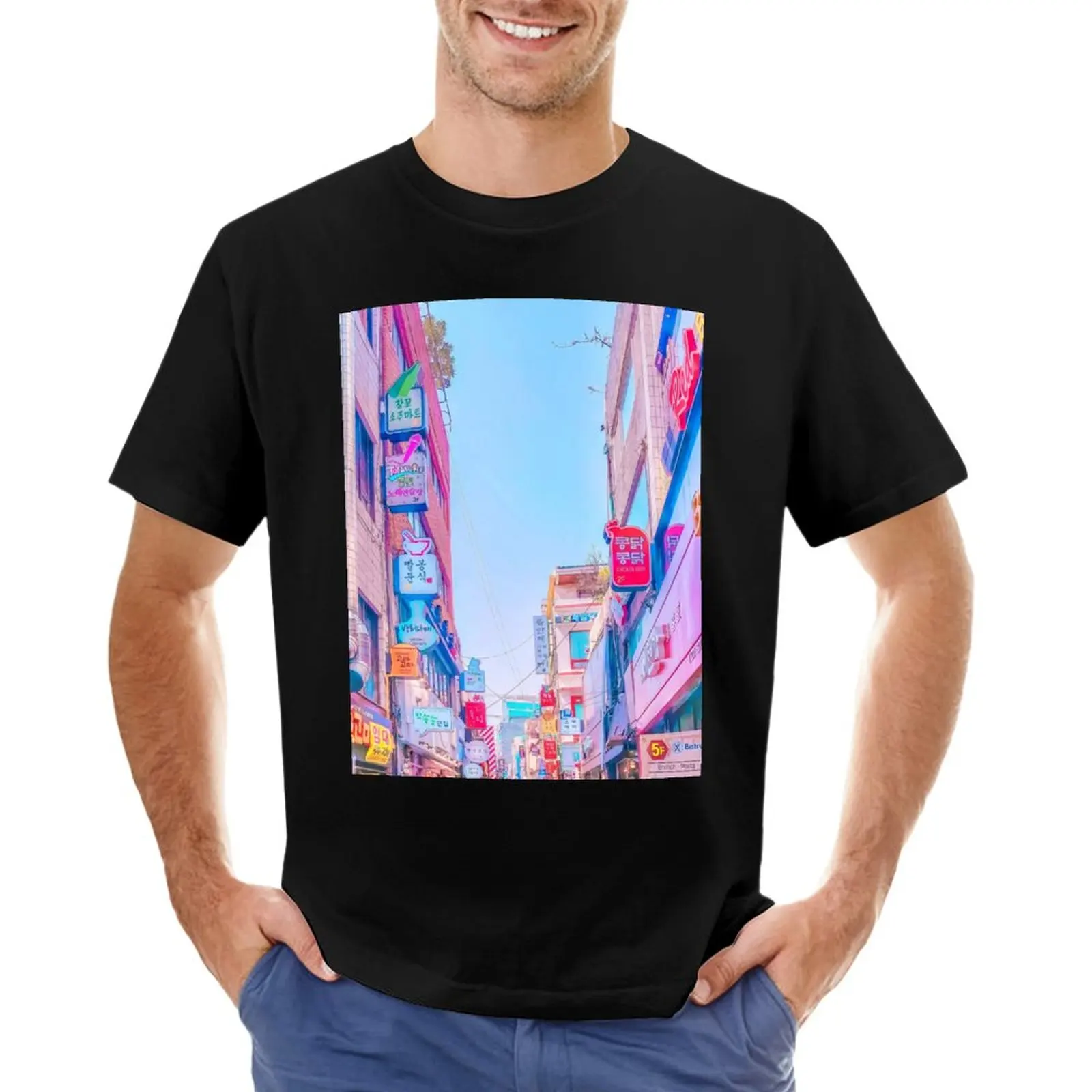 

Anime Seoul T-Shirt korean fashion Short sleeve plain t shirts men