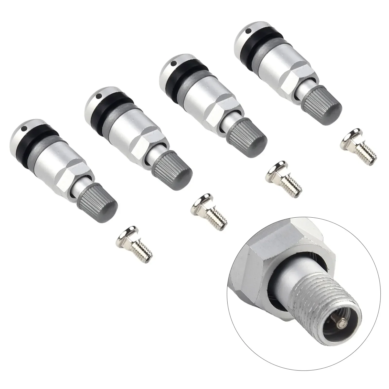 4pcs TPMS Valves For Benz- Aluminum Tubeless Tire Valves For Mercedes- Tyre Pressure Monitor System Sensor Tire Nipple Stem Kits