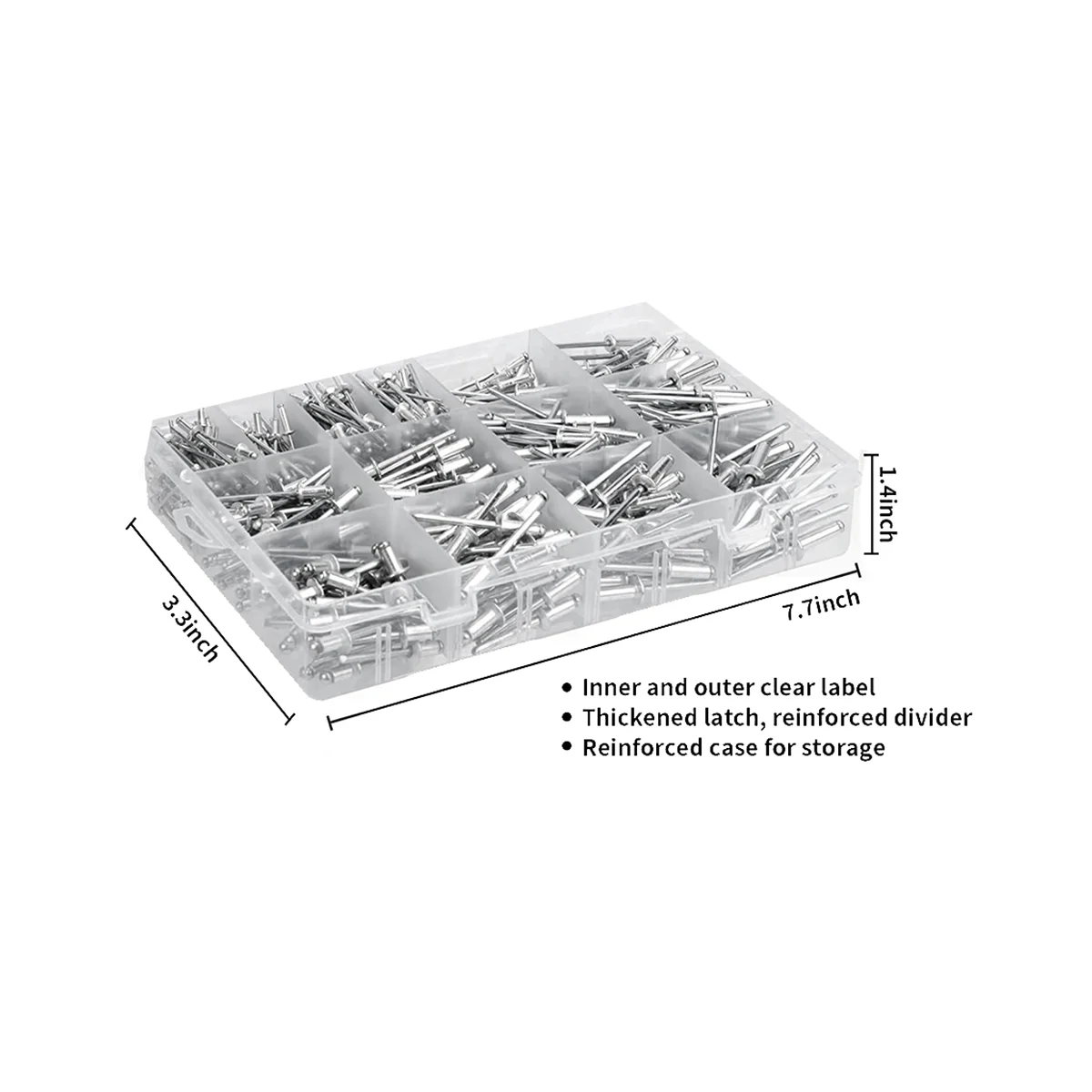 Pop RiSALE WieshammKit, 14 TANAluminum RiSALE 3/32 pouces 1/8 pouces 5/32 pouces 3/16 pouces, négligeable RiSALE 600Pcs