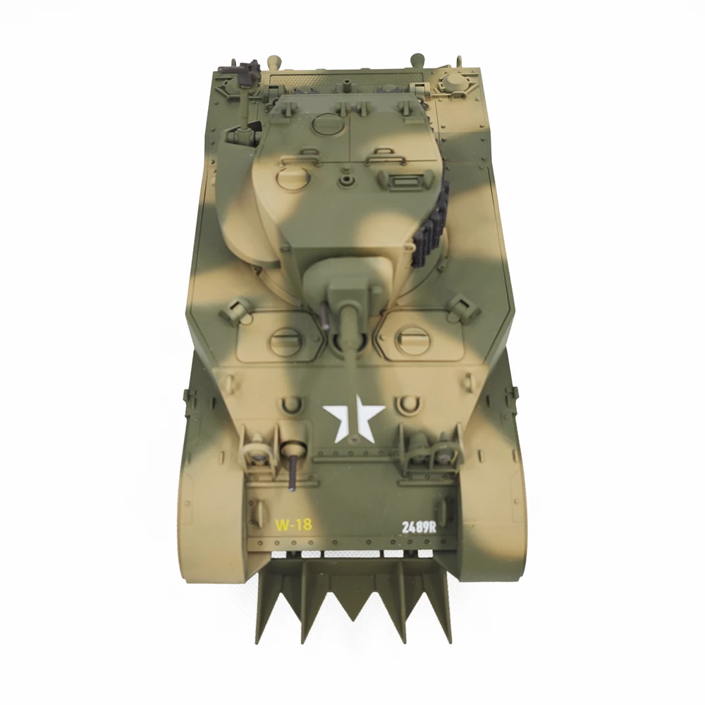 CoolBank 1/16 RC czołg plastikowy USA Stuart model G2080 dwukolorowy kamuflaż odrzut lufy bojowy zabawki outdoor dla chłopców