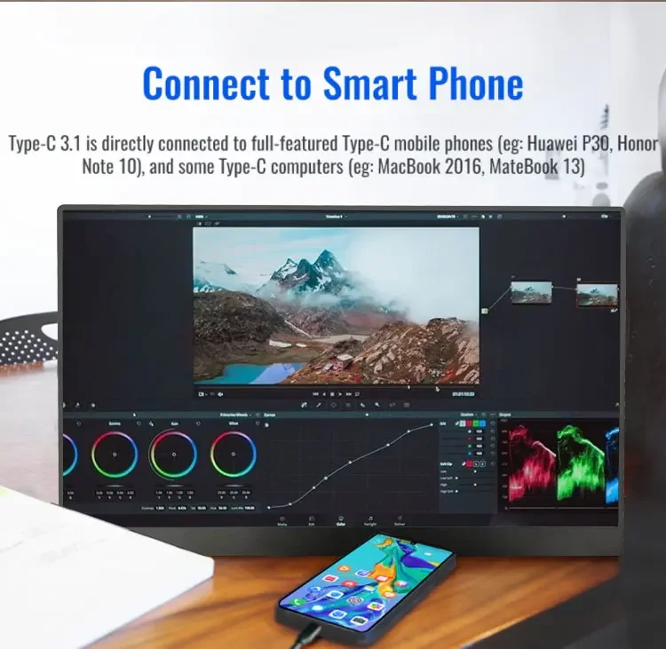 

15.6 Inch IPS 1080P FHD Full HD Gaming USB-C Portable Screen Extender For Laptop Portable