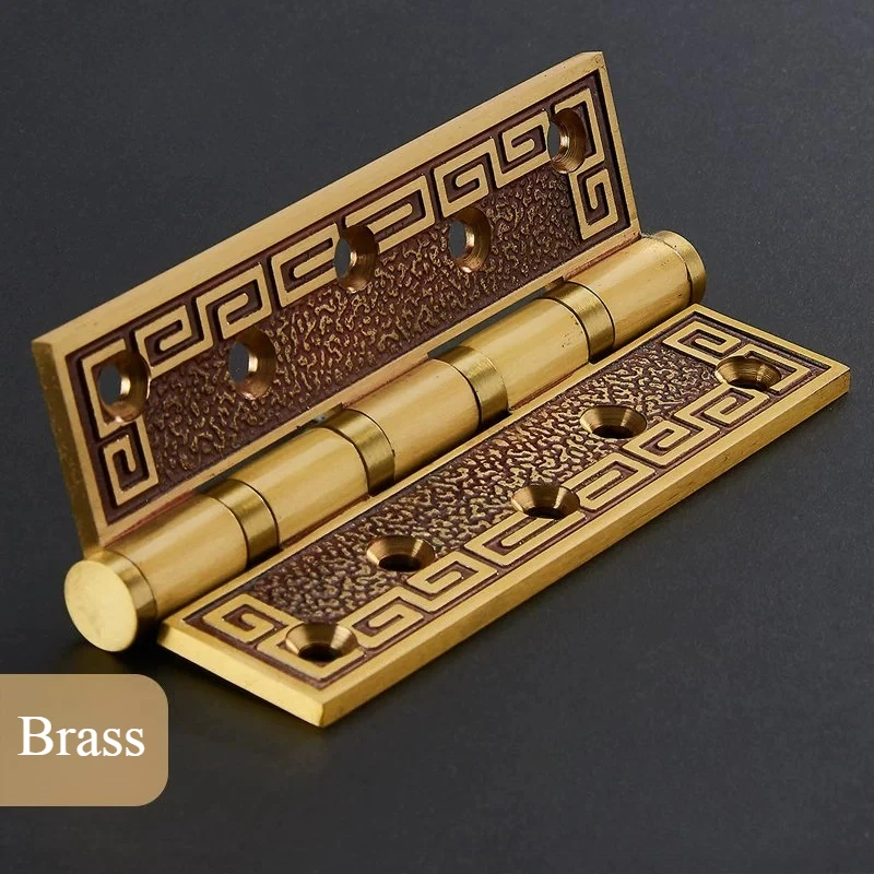 Pattern Brass Wooden Door Swing Hinge Bearing Hinge 4 5 6 Inches Thickened Loose Leaf High - Quality Durable for Doors