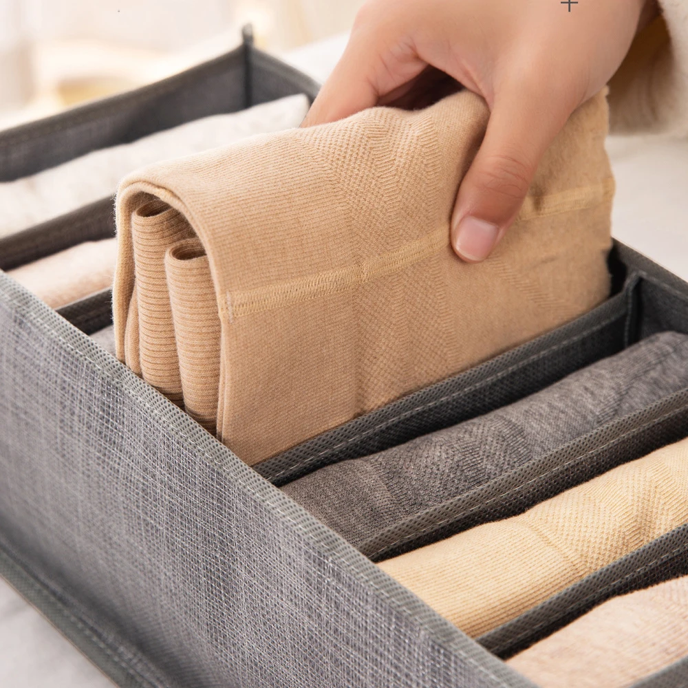 ﻿   خزائن الملابس المنظم طوي الملابس الجينز صندوق تخزين خزانة درج المنظم مع مقابض خزانة تخزين تنظيم