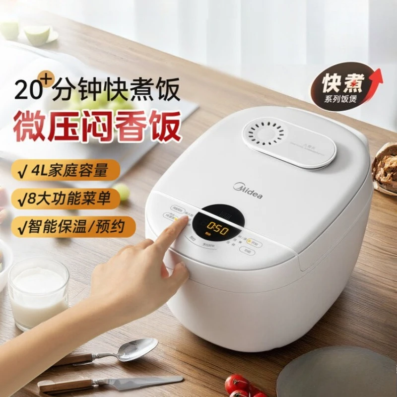 4L Smart Multi‑Functional Rice Cooker, New Micro‑Pressure Fast Cook Electric Rice Cooker with Timer for 3‑4 People Household