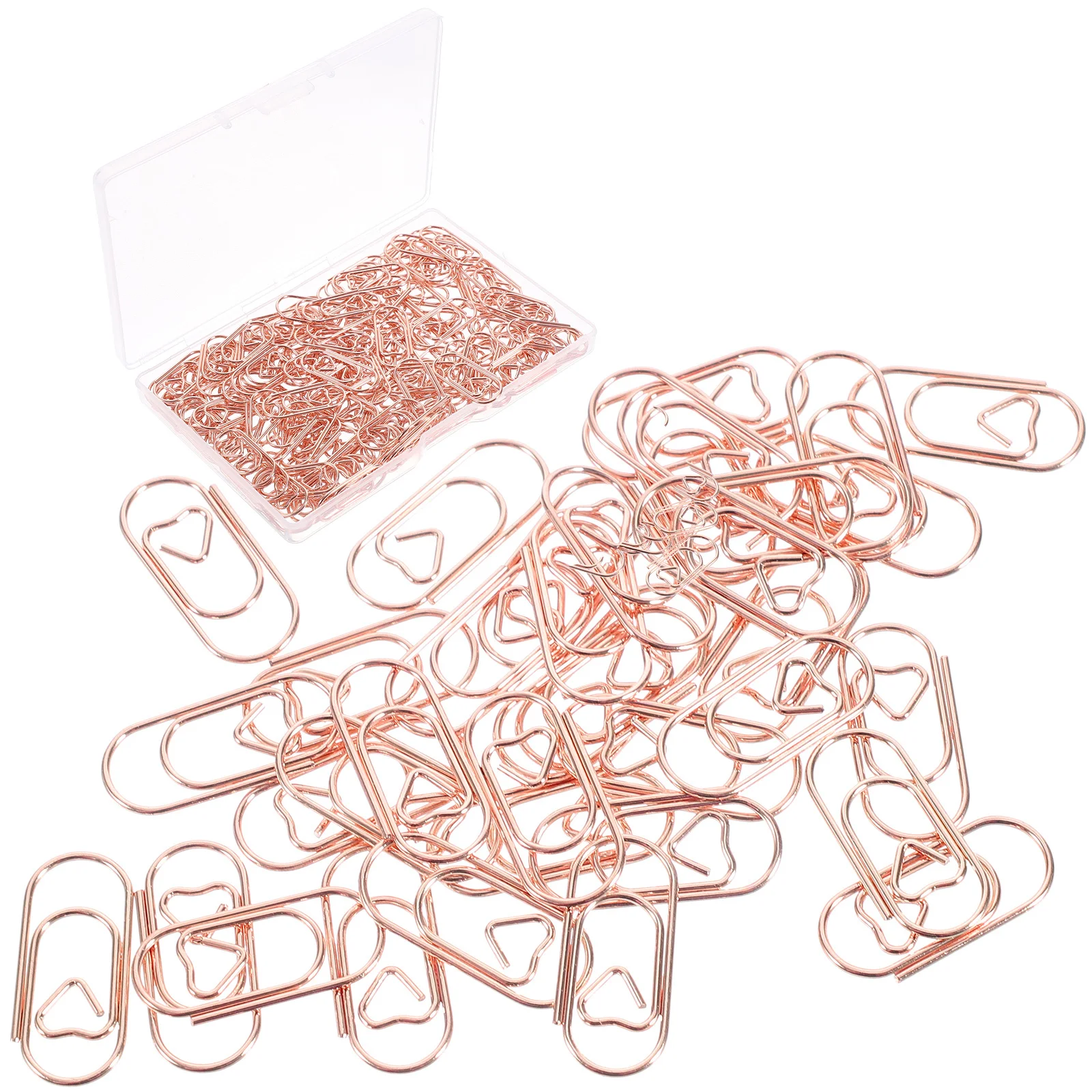 

150pcs Heart Shaped Metal Paper Clips Decorative Office Supplies Small Document Clips For File Notebook Calendar Organizers