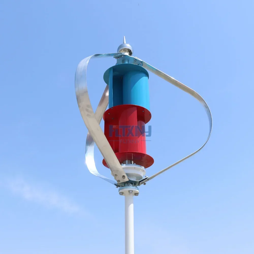 12V 24V 48V Vertical Axis Wind Turbine Off Grid Renewable Energy System Home Use 10000W 15000W 5kw Ac 220v Inverter Output Farm