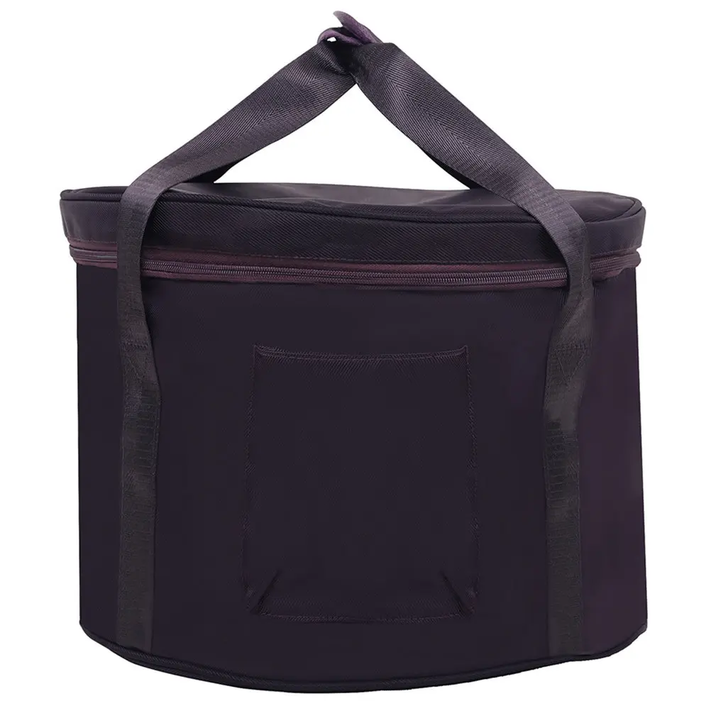 Professional Singing Bowl Storage Bag Compact Polyester Cotton Material Thickened Liner Travel Carrying Case Zipper Closure
