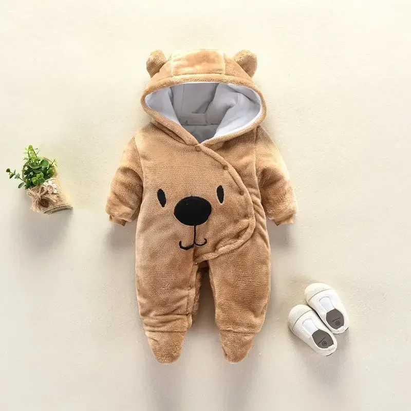 New Baby Cartoon Romper Baby Winter Clothes hooded Infant jacket Girl Boy Warm coat Kids Baby Outfits Clothes Baby Costume