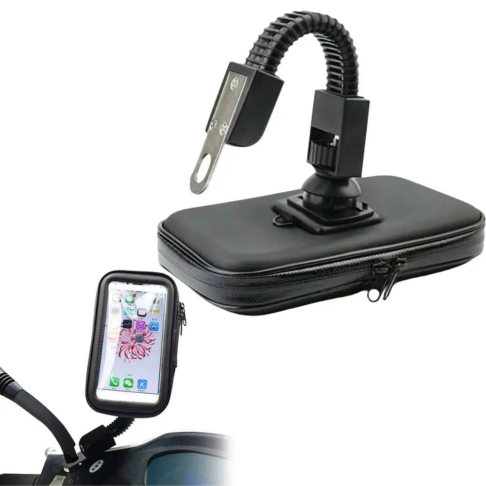 

Motorcycle Telephone Holder Support M Bicycle Rear View Mirror Stand Mount Waterproof Scooter Motorbike Phone Bag for Samsu F7L7