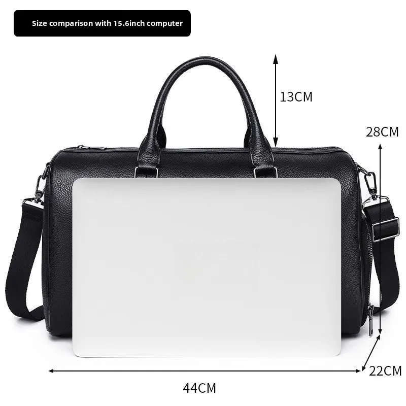 European Style Men Genuine Leather Shoulder Bag Large Soft Leather Crossbody Handbag For Travel Business