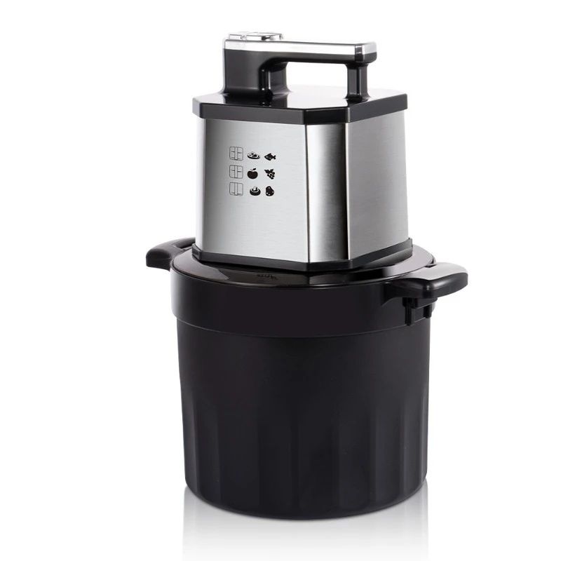 Stainless steel household double-file material large-capacity processing machine, electric meat grinder, vegetable meat 8L