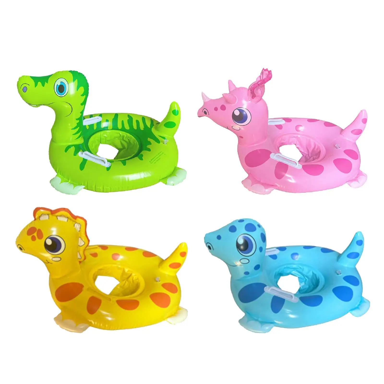 Jouets de piscine gonflables en forme de dessin animé pour garçons et filles, flotteurs de plage d'été, radeau d'eau, anneaux de dinosaure