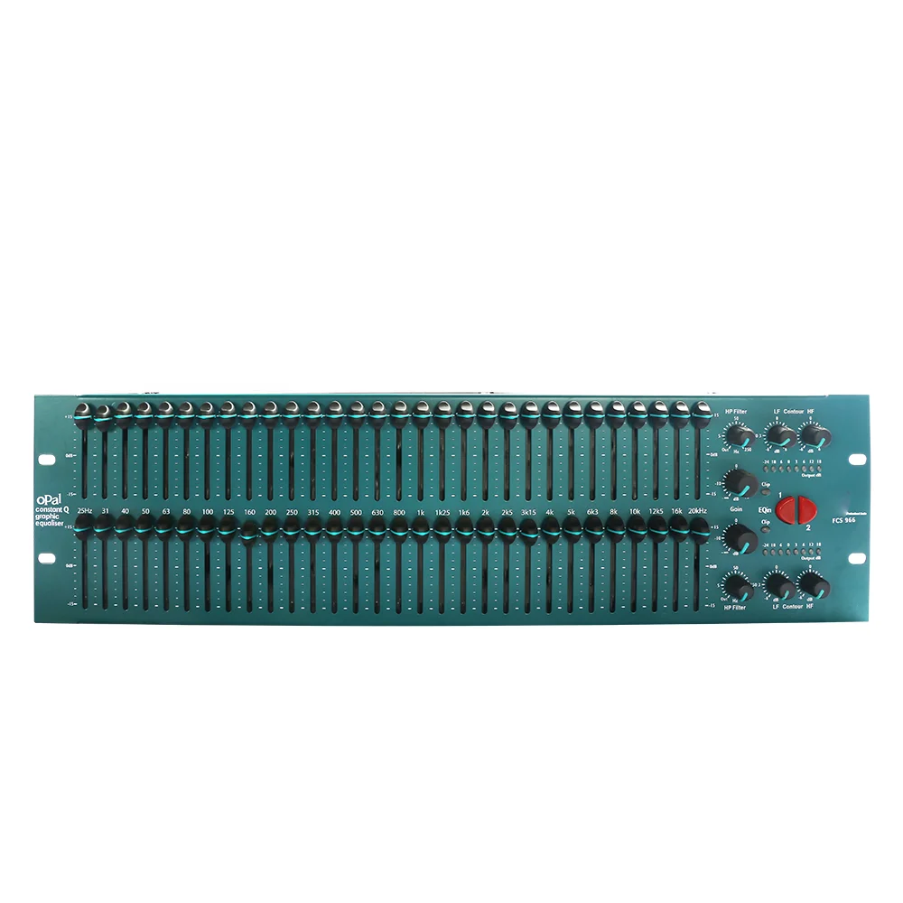 BSS FCS966 Dual 31 Band Stereo Equalizer EQ Loudspeakerr Managed Graphic Equalizer for Studio Instruments
