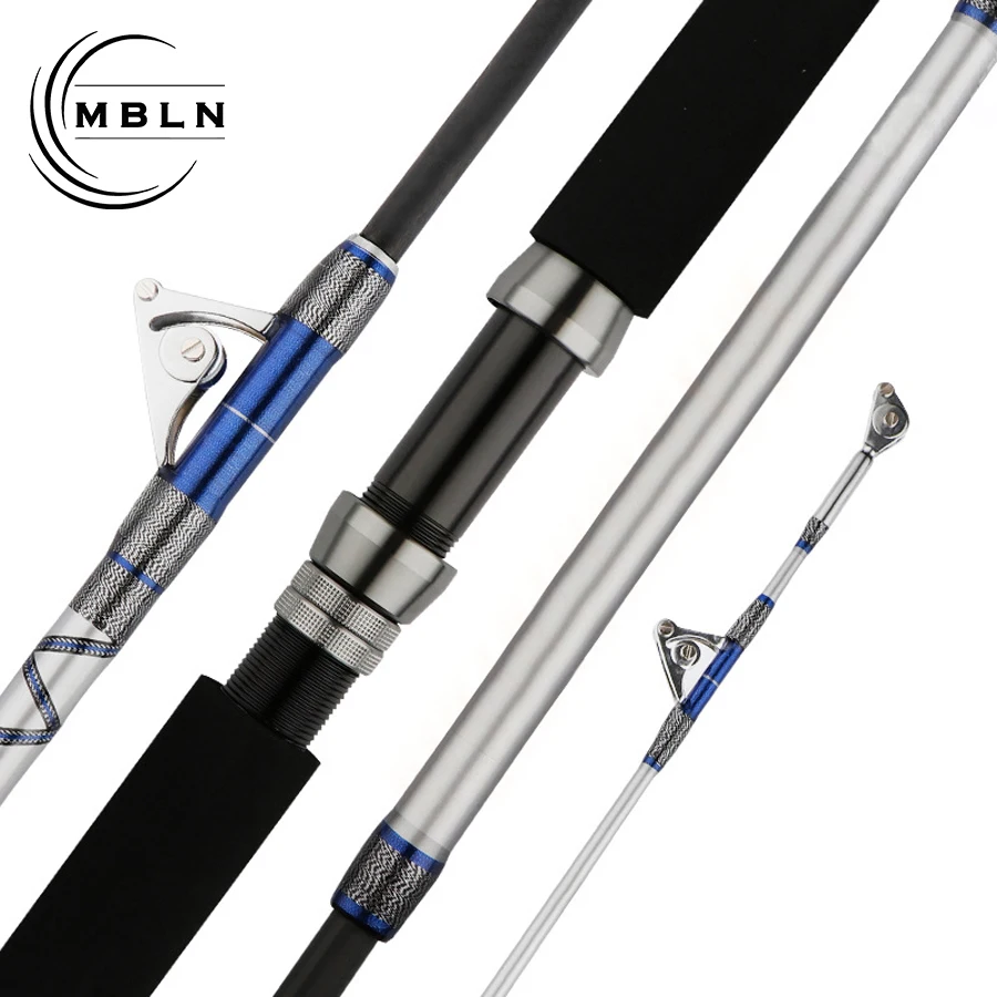 

MBLN 1.98M 2.1M Slow Jigging Spinning Rod Lightweight and Durable Fiber Glass Trolling Raft Boat Fishing Pole