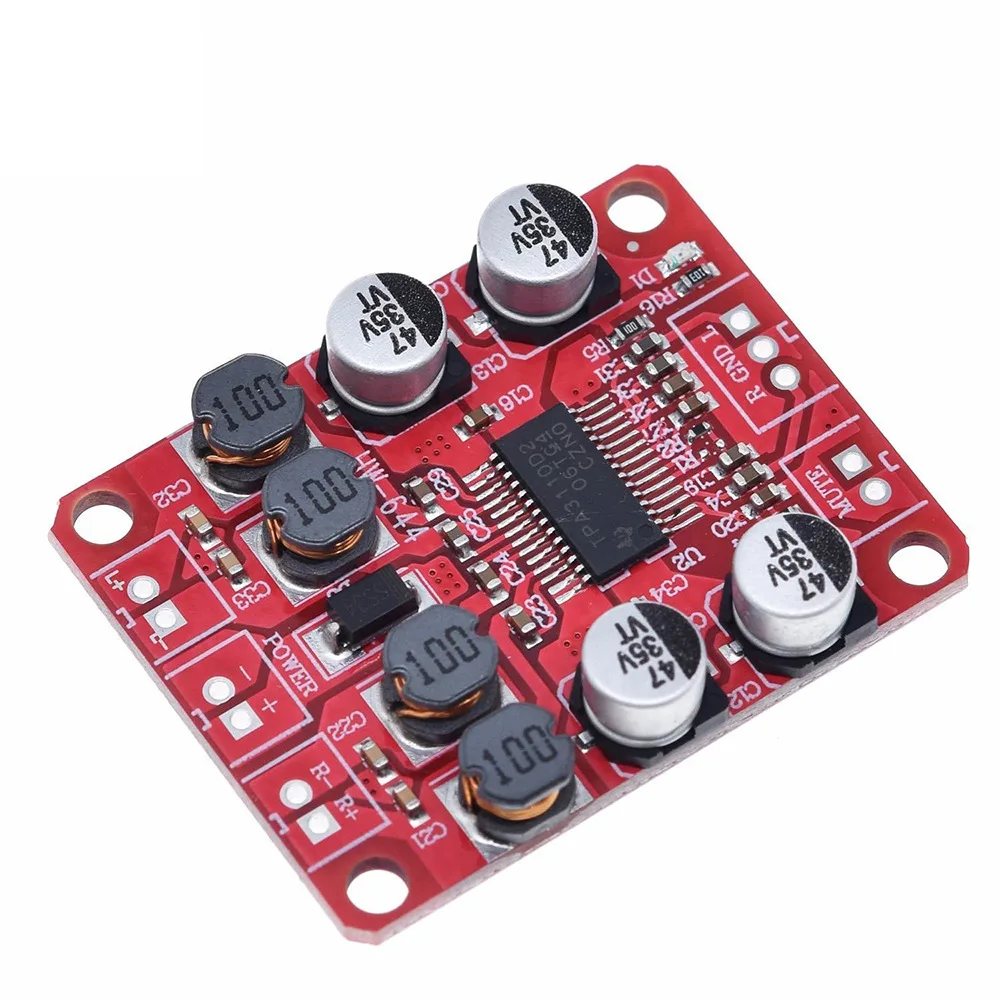 DC 12V TPA3110 TPA3110D2 Digital Power Amplifier Module 2x15W Dual Channel Stereo DIY Speaker Amplifier Electronics Design PCB