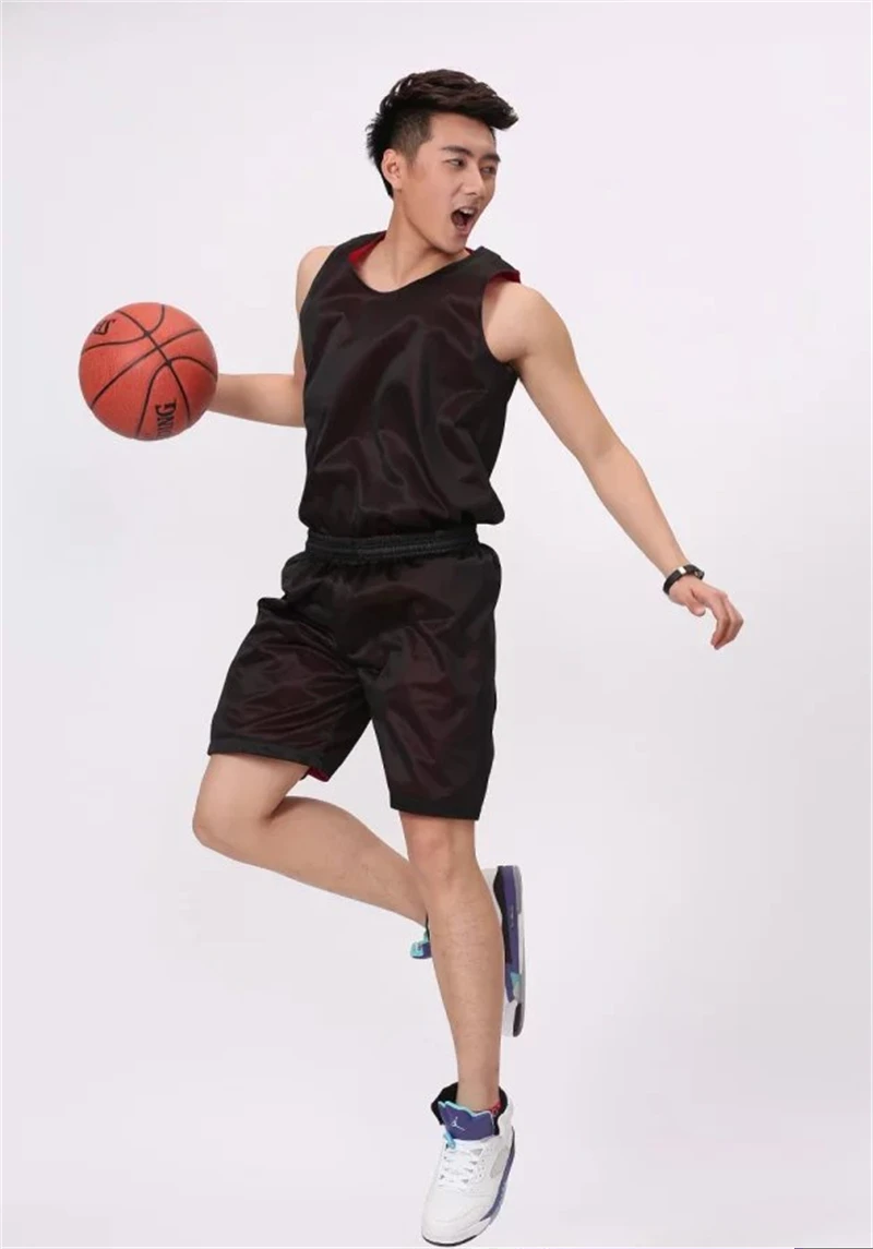 Double Sided Wearable Basketball Jersey Kits for Men Women Kids Sports Vest Workout Uniforms Double-deck Clothing Sportswear