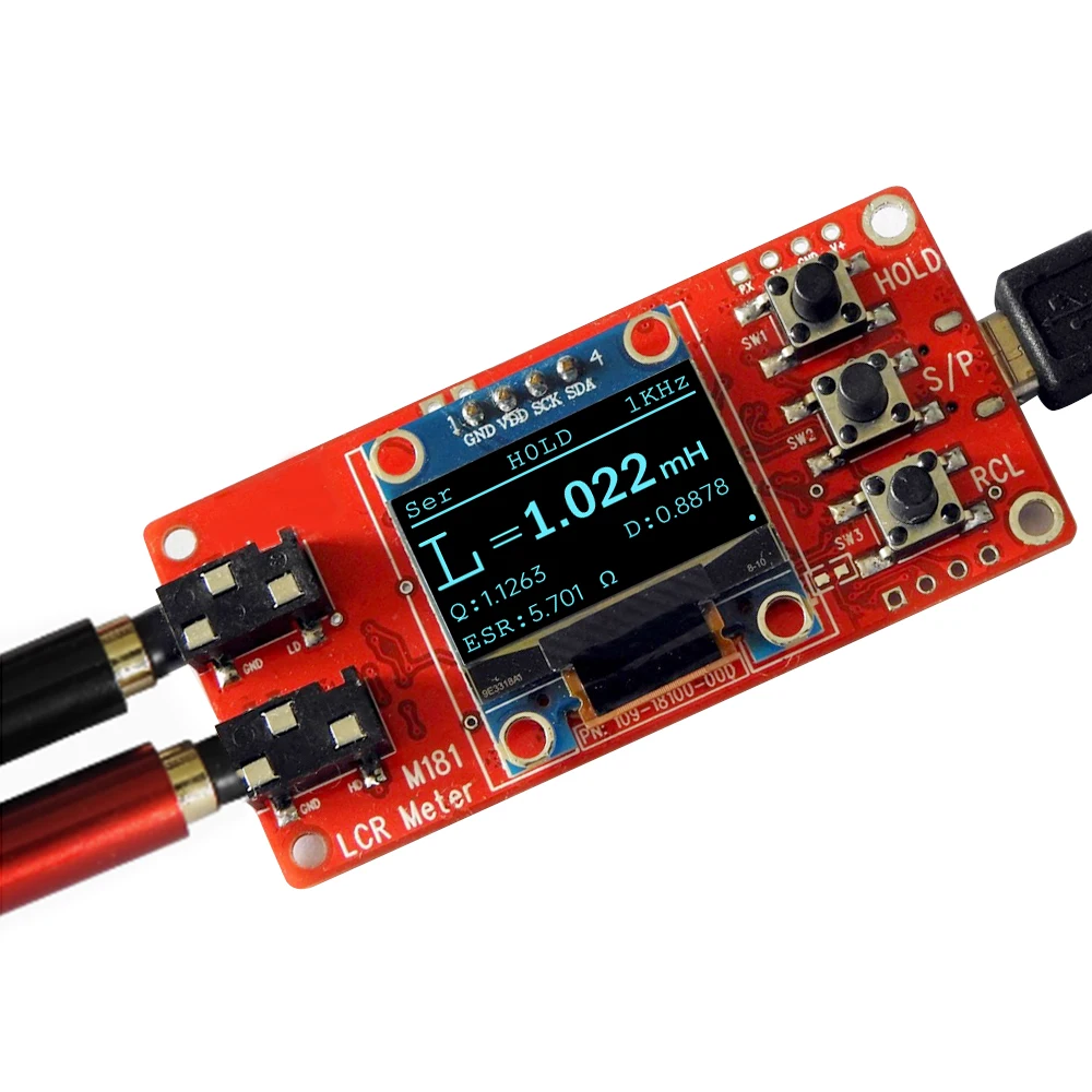 M181 DC 5V LCR precyzyjny tester poniżej 0,1Ω ~ 10MΩ rezystancja 1pF ~ 10000uF pojemność 1uH ~ 20H przyrząd do pomiaru indukcyjności