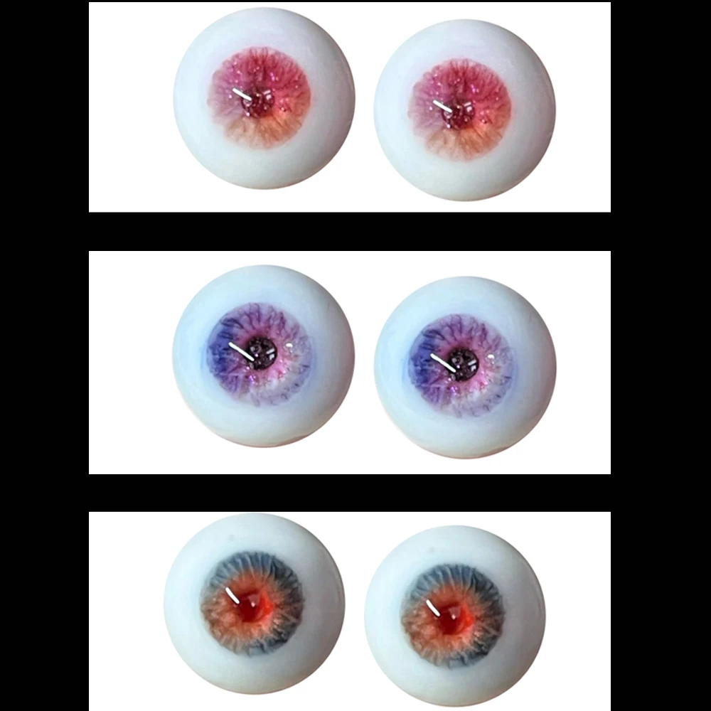 Doll Eyes 10/12/14/16/18/20mm for 1/3 1/4 1/6 1/8 Bjd Doll Resin Human Realistic Stereoscopic Eyeball Toys Girl Doll Accessories